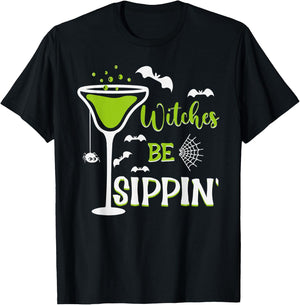 witches be sippin, witch switch Trick or nice Treat T-Shirt - T-Shirt | Black