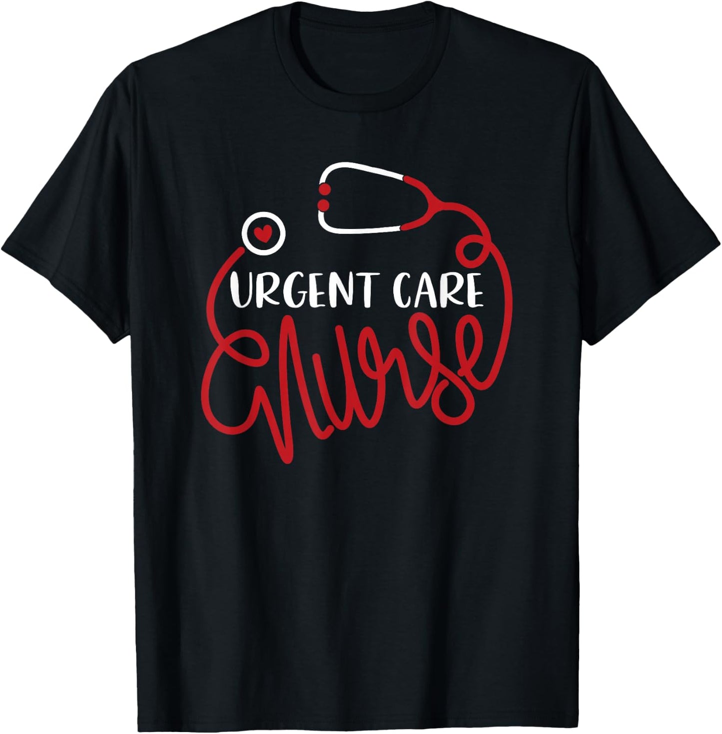 ICU Nursing Department Registered Nurse - Urgent Care Nurse T-Shirt - T-Shirt | Black
