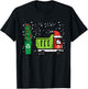 Kids Christmas Dump Recycling Truck Xmas Boys Kids Toddler Youth T-Shirt - T-Shirt | Black
