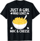 Macaronie & Cheese Funny Girl who loves Mac & Cheese T-Shirt - T-Shirt | Black
