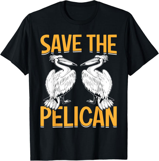 Save The Pelican T-Shirt - T-Shirt | Black