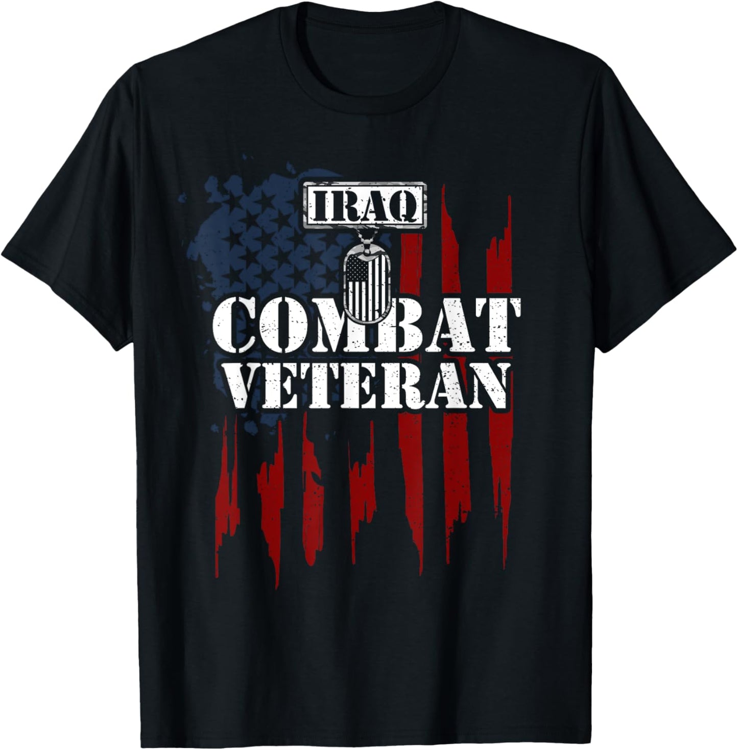 Iraq War: Iraq Combat Veteran - Veteran Sayings T-Shirt - T-Shirt | Black