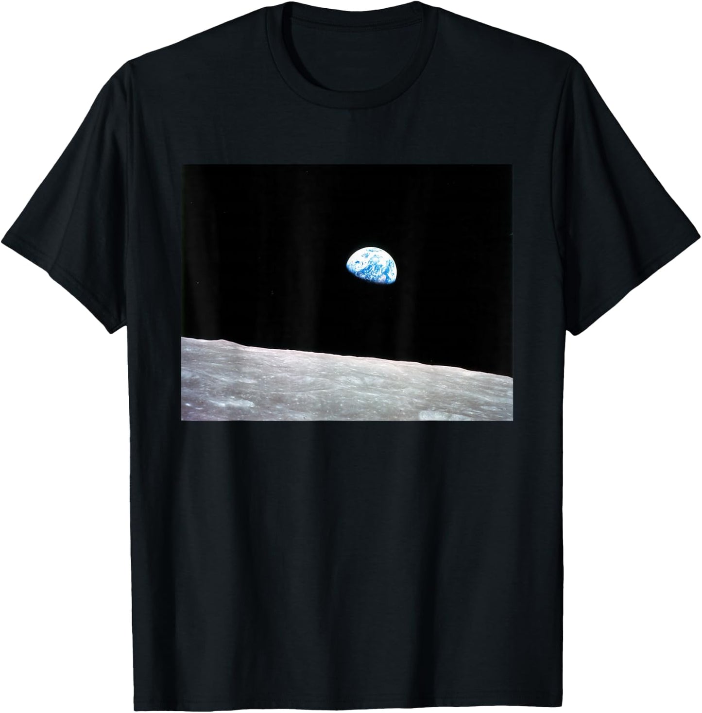 Earthrise - On The Moon Earth From Space T-Shirt - T-Shirt | Black