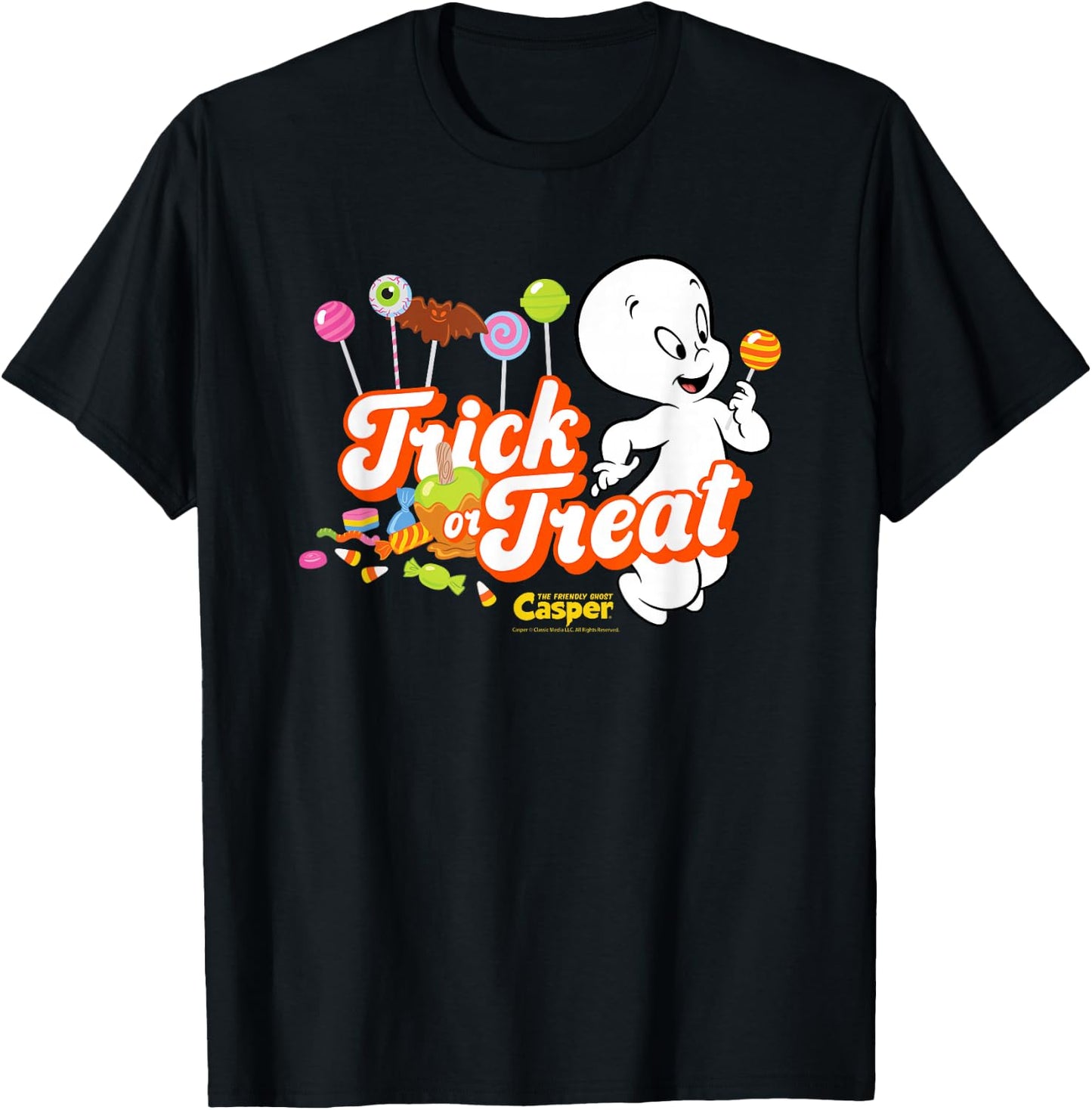 Casper the Friendly Ghost Halloween T-Shirt - T-Shirt | Black