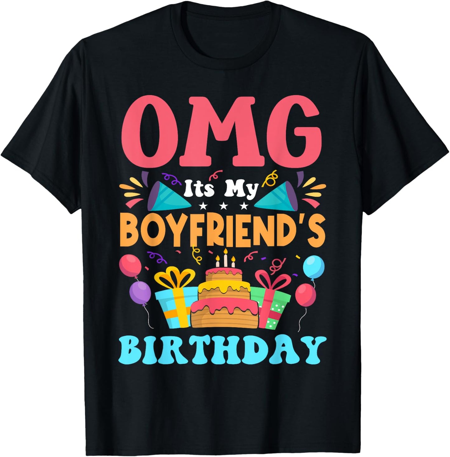It's My Birthday Boyfriend Gift Family Happy Birthday T-Shirt - T-Shirt | Black