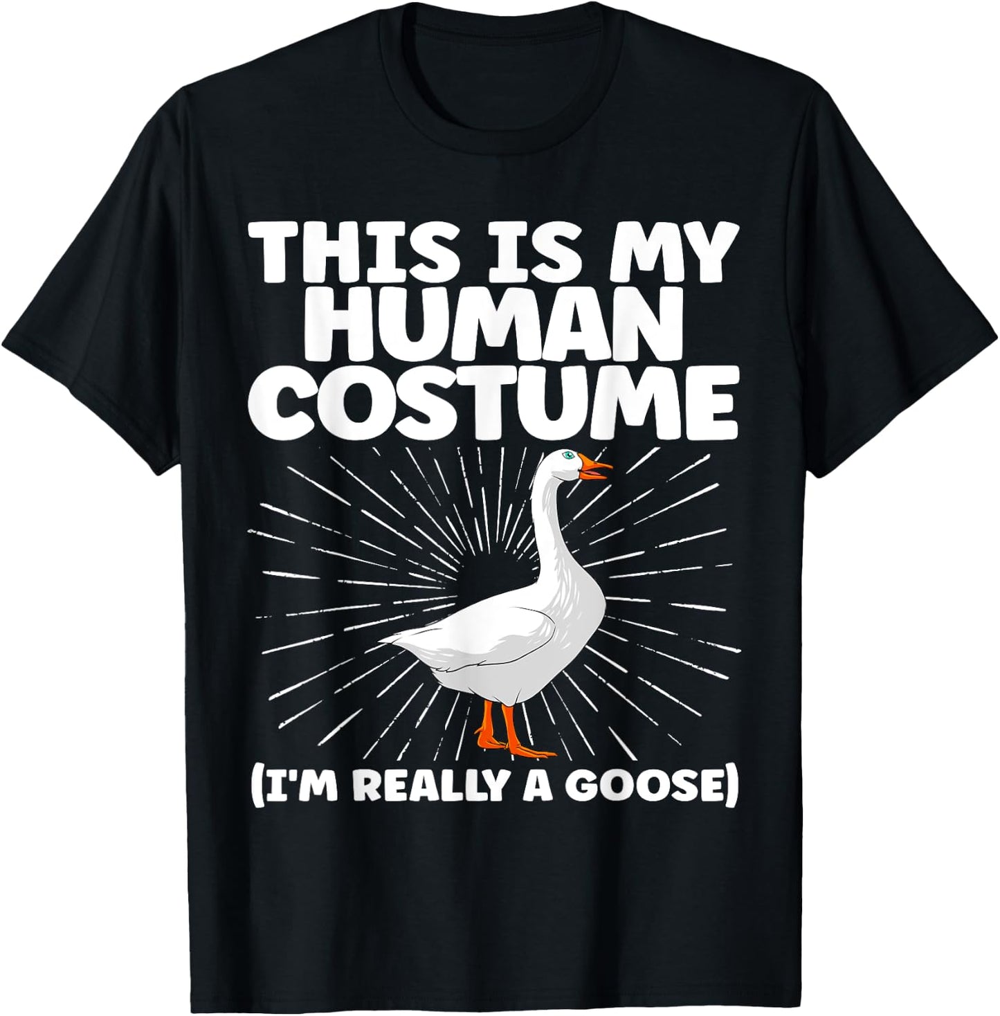 Cute Goose Design Women Farm Animal Goose Lovers T-Shirt - T-Shirt | Black