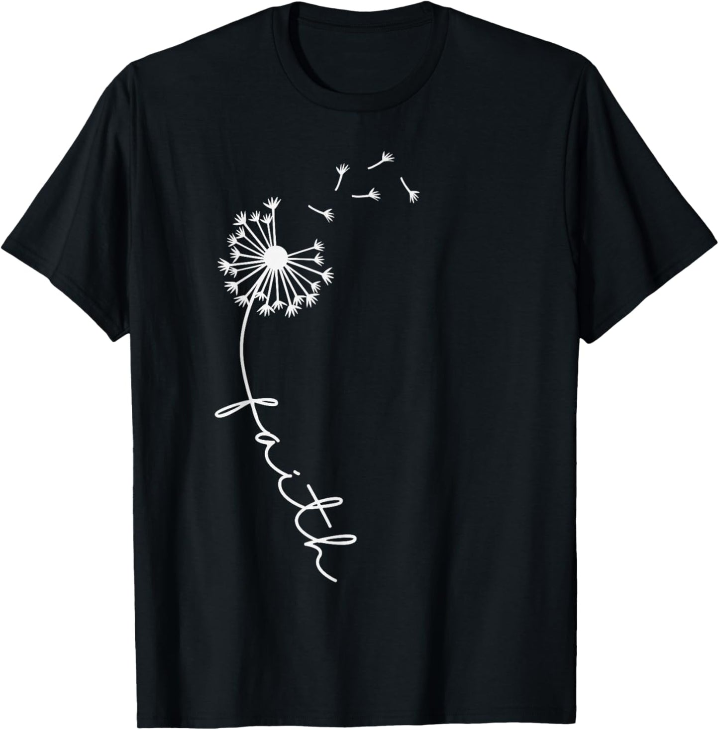 Dandelion Faith Quote Christian Lion Luke Women Kids T-Shirt - T-Shirt | Black
