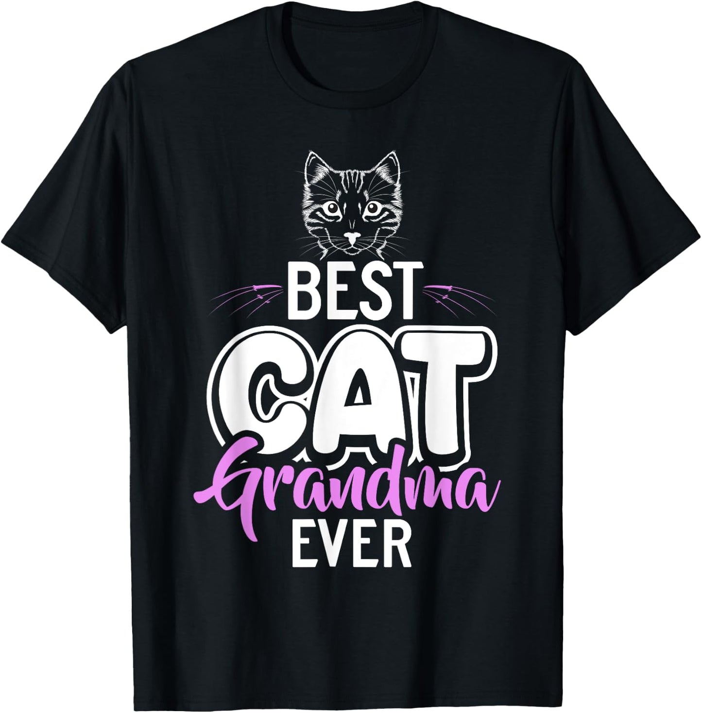 Best Cat Grandma Ever Cat Grandma T-Shirt - T-Shirt | Black