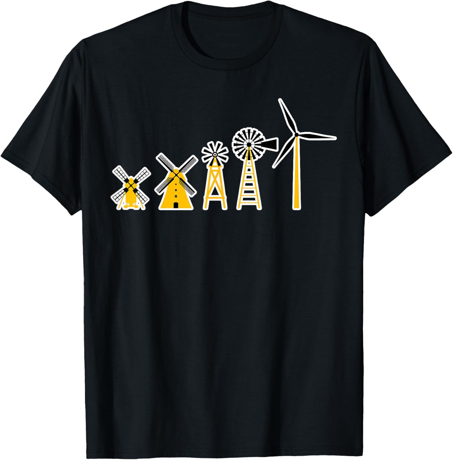 Windmill Technician Windpumps Operator Wind Engineer T-Shirt - T-Shirt | Black