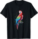 Watercolour Macaw Macaw Shirt Men Macaw Kids T-Shirt - T-Shirt | Black
