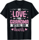 We Love You Grandma with All Our Hearts - Grandchild T-Shirt - T-Shirt | Black