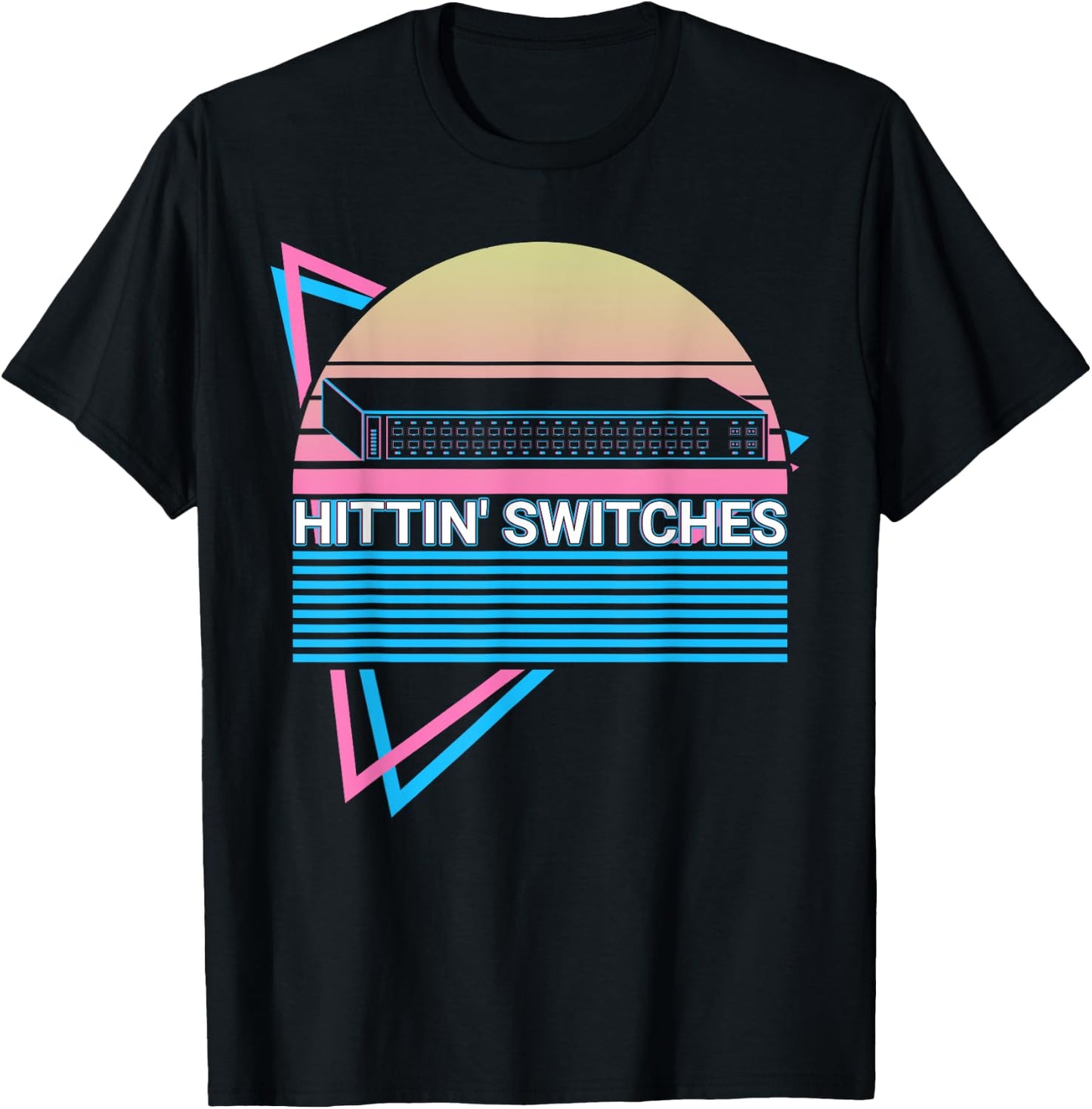 Network Engineering Retro Hittin' Switches T-Shirt - T-Shirt | Black