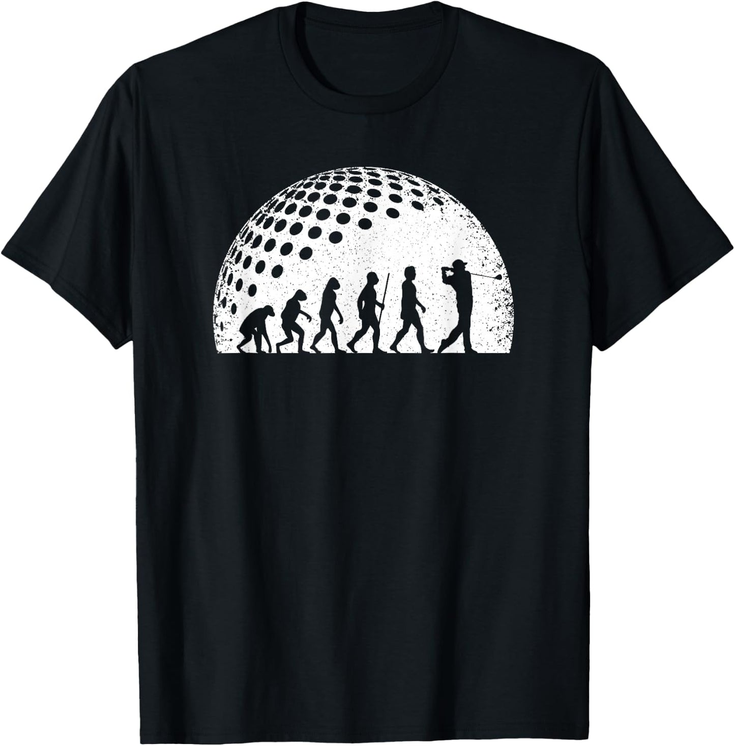 Funny Golf Evolution Golf Player Vintage Men Boys T-Shirt - T-Shirt | Black
