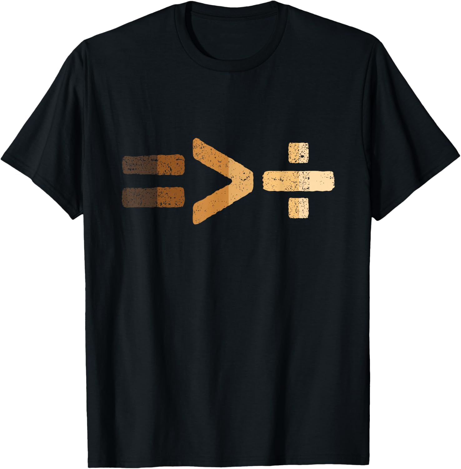 Equality is Greater Than Division Black History BLM Melanin Small T-Shirt - T-Shirt | Black