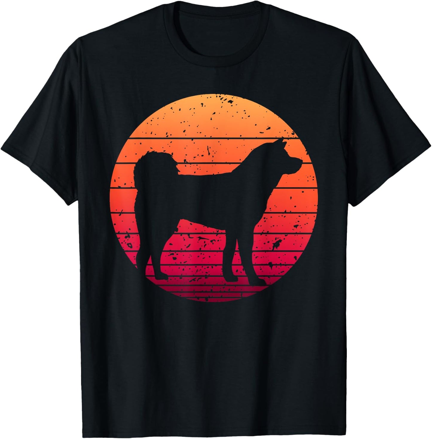 Cute Akita Art Women Akita Inu Breed Dog Lovers T-Shirt - T-Shirt | Black