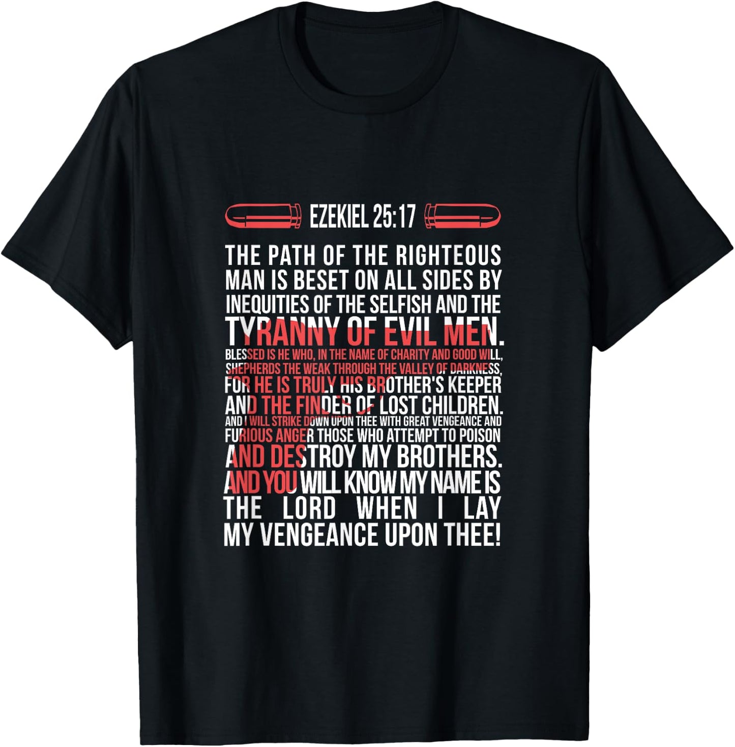 Ezekiel 25:17 T-Shirt - T-Shirt | Black