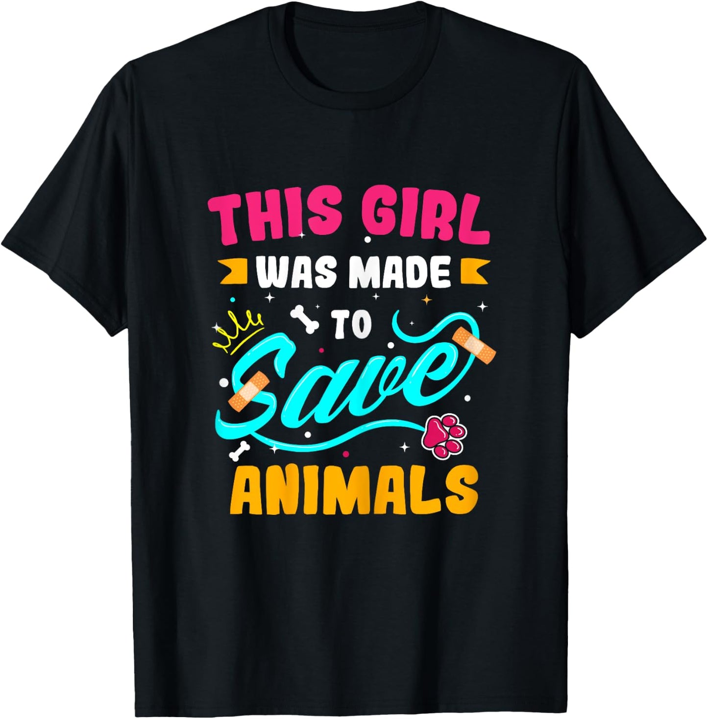Future Veterinarian - This Girl Was Made To Save Animals T-Shirt - T-Shirt | Black