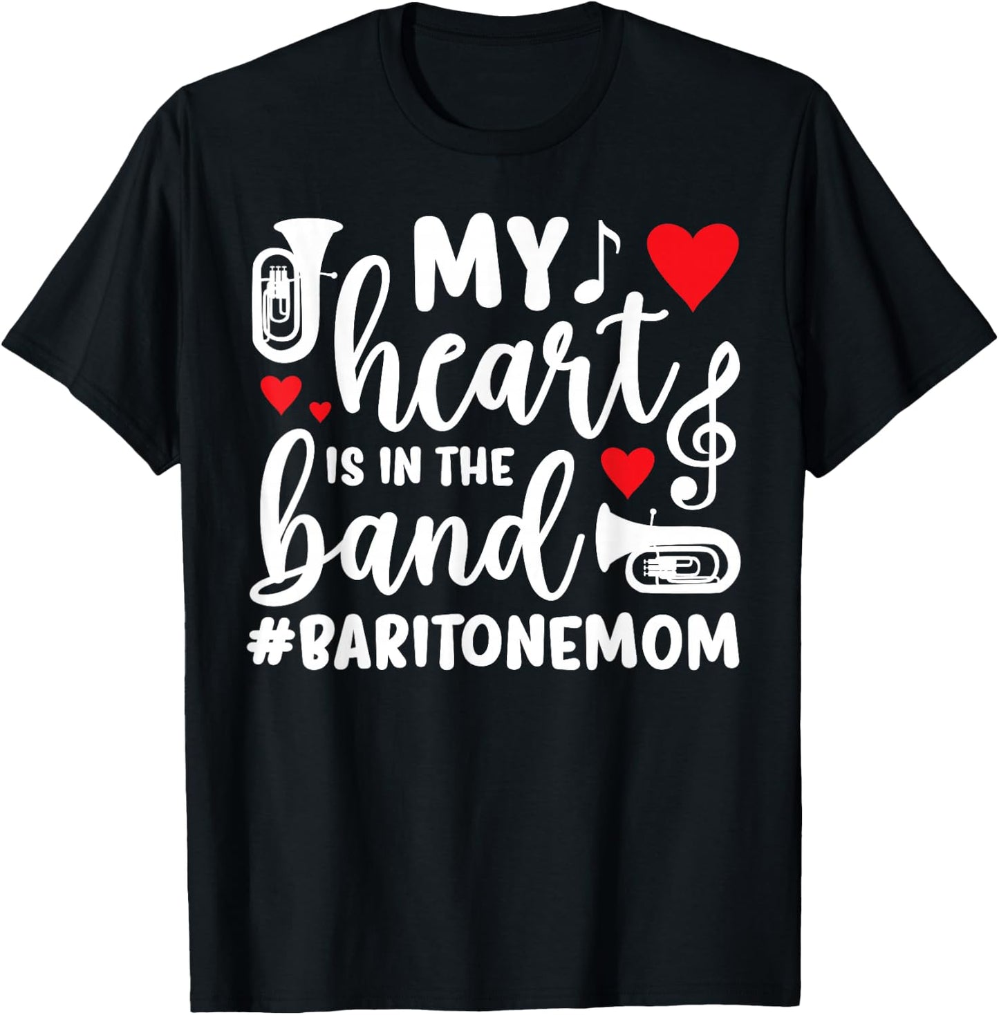 In The Band Baritone Mom Baritone Player Mom Baritonist Mama T-Shirt - T-Shirt | Black