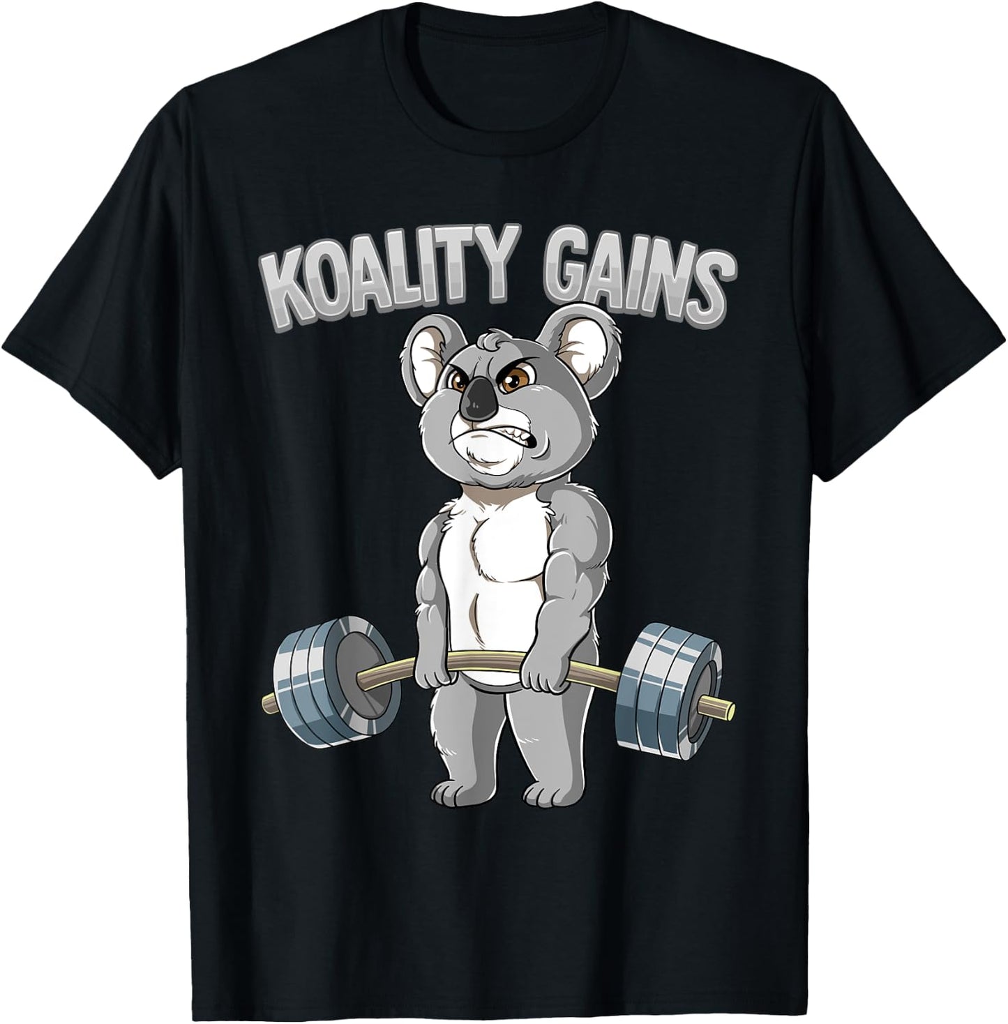 Koality Gains Koala Gym Bodybuilding T-Shirt - T-Shirt | Black