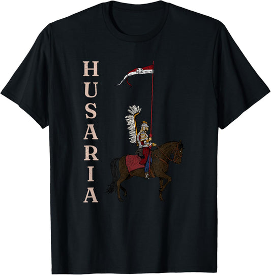 Poland husaria Polish winged hussars military Polska Krakow T-Shirt - T-Shirt | Black