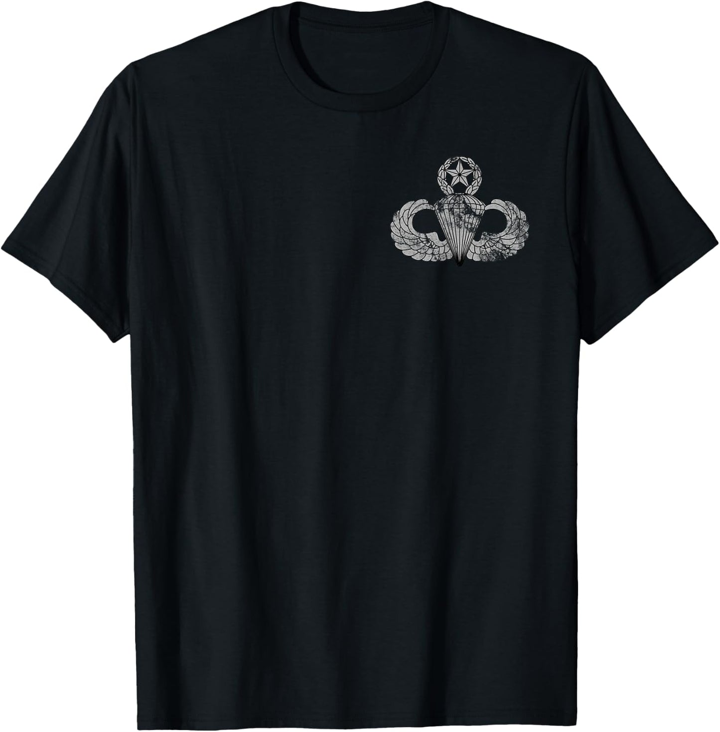 US Army Jumpmaster Badge - Airborne Wings Master Parachutist T-Shirt - T-Shirt | Black