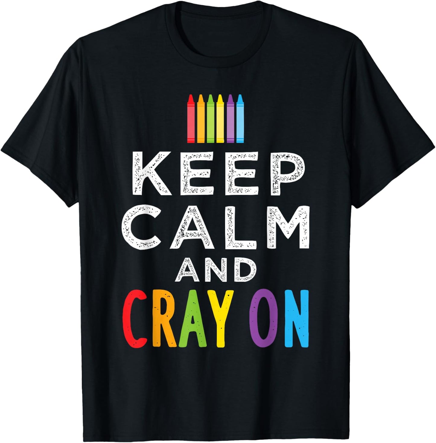 Cray On Coloring Book Crayon Design T-Shirt - T-Shirt | Black