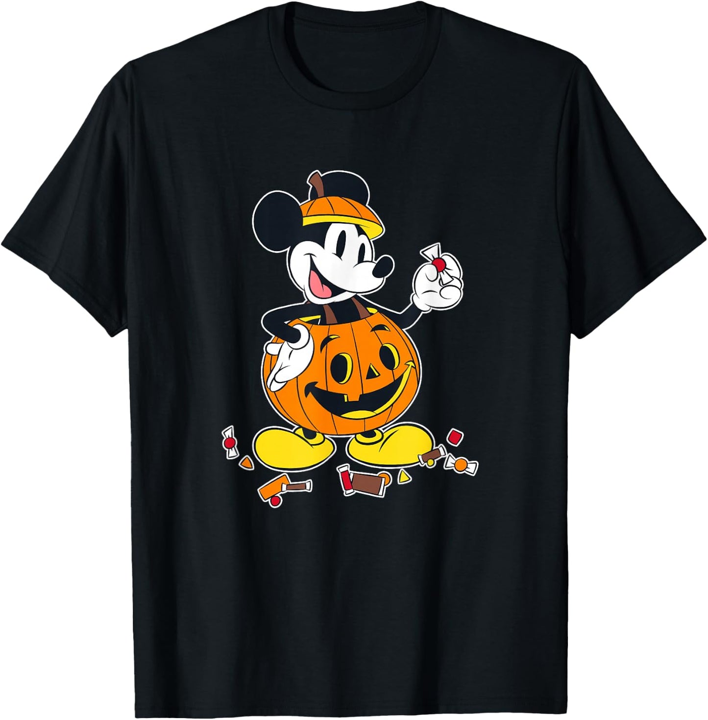 Disney Mickey And Friends Halloween Mickey Pumpkin Costume T-Shirt - T-Shirt | Black