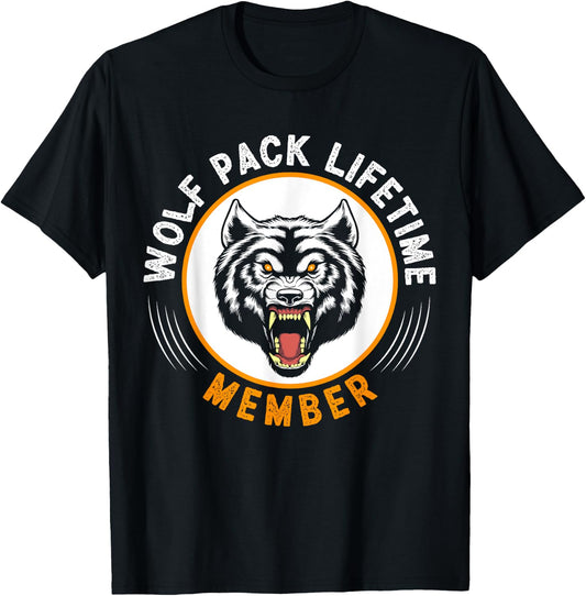 Wolf Pack Lifetime Member T-Shirt - T-Shirt | Black