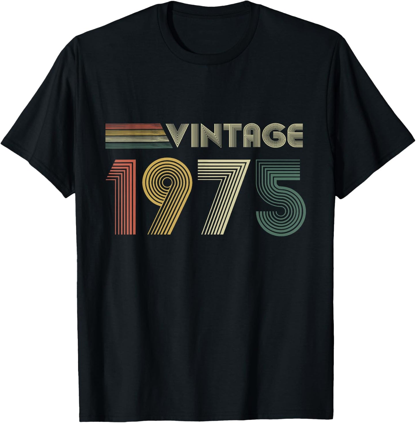 Vintage 1975, 1975 Birthday, 1975 T-Shirt - T-Shirt | Black