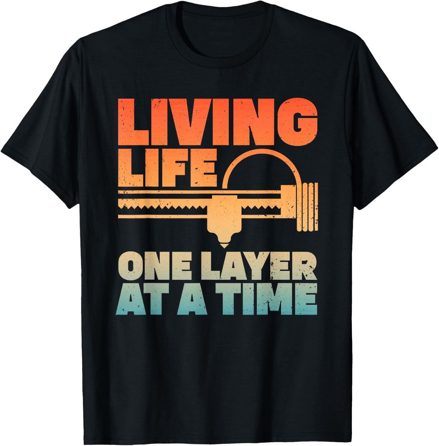 Funny 3D Printing Art Women 3D Printer Lovers Geeks T-Shirt - T-Shirt | Black