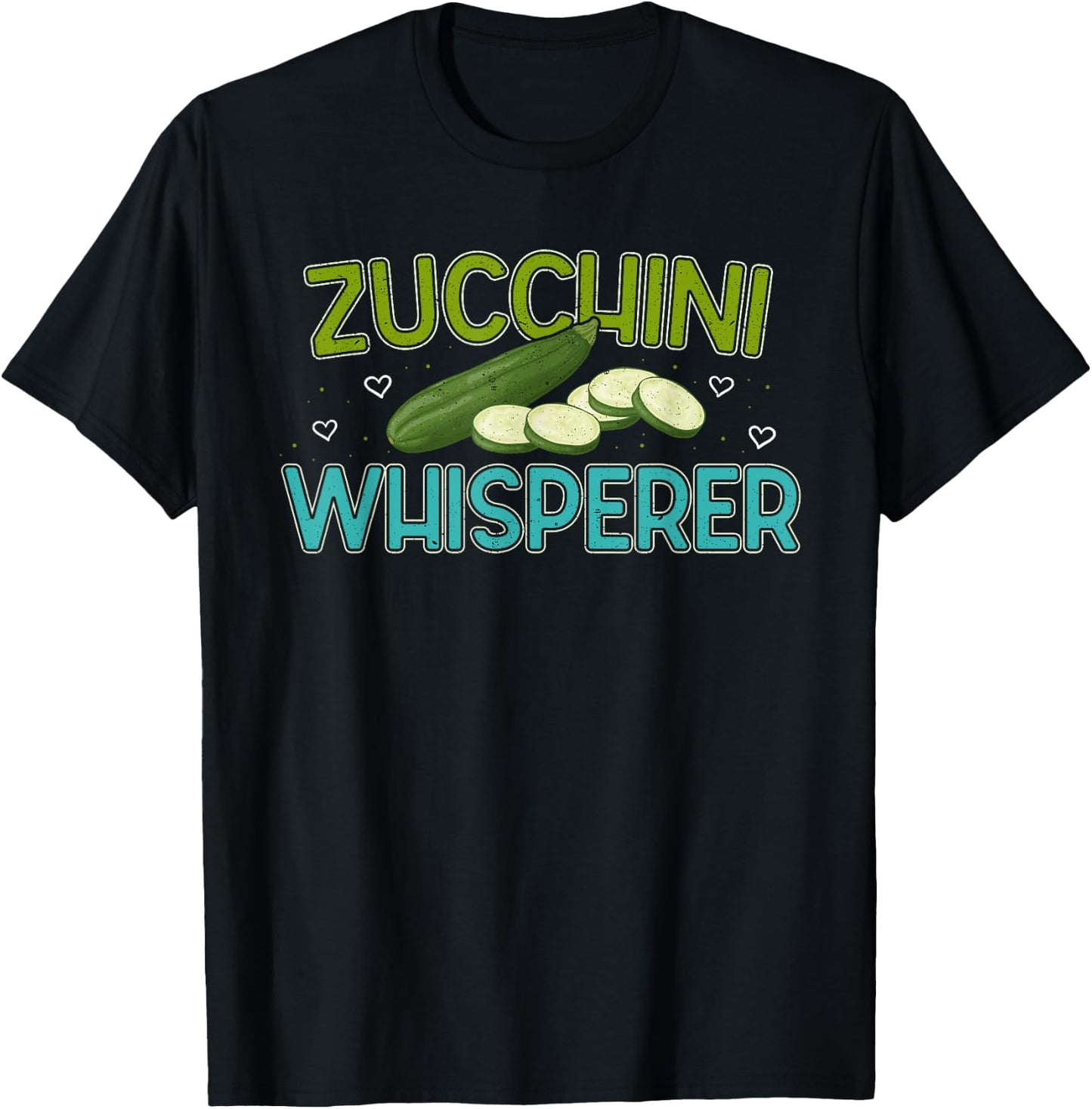 Zucchini Whisperer Funny Veggie Vegetable Farmer Vegetarian T-Shirt - T-Shirt | Black