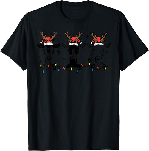 Christmas Goats Santa Xmas Farm Animal Farmer Men Women Kids