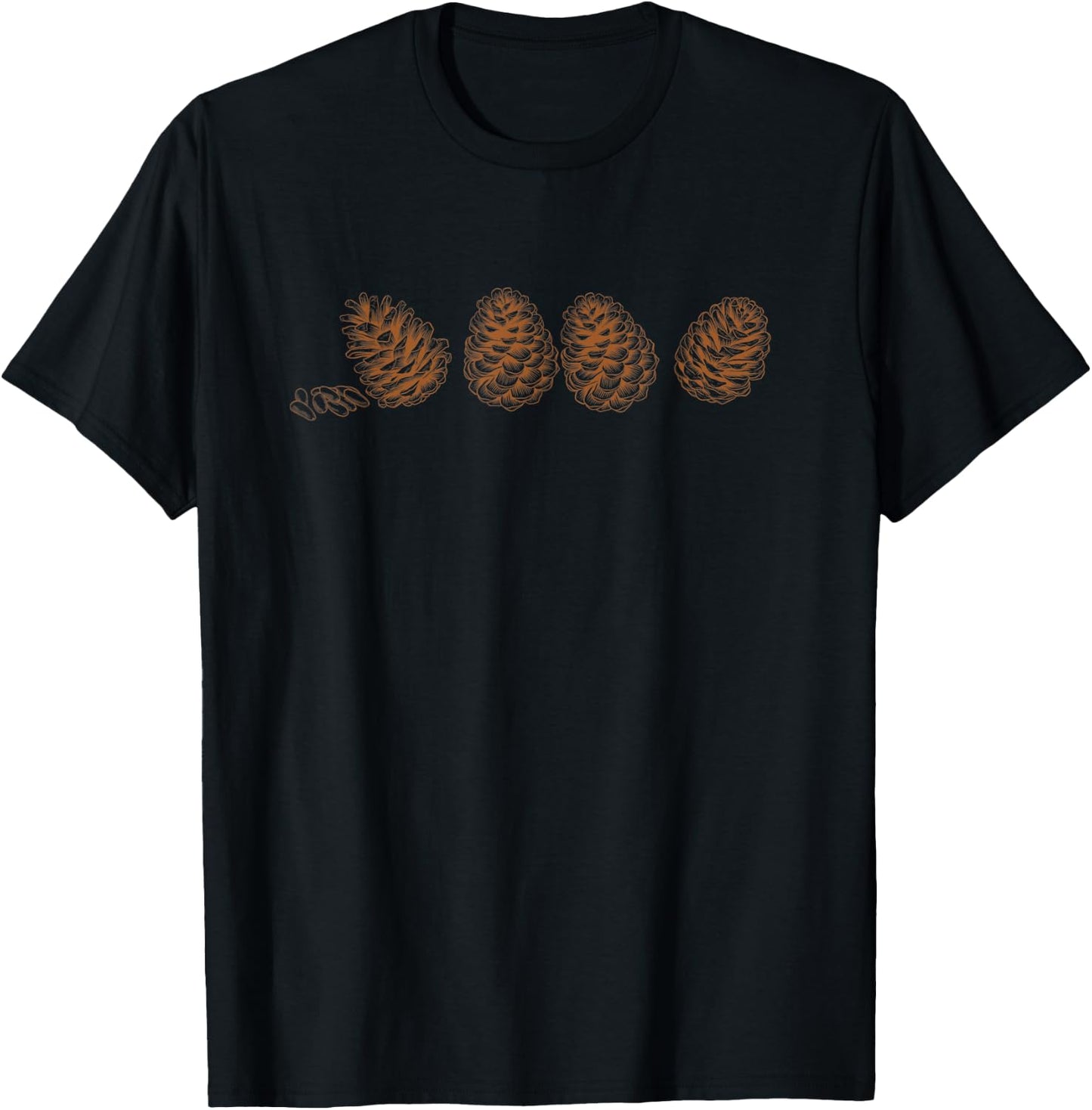 Pine cones T-Shirt - T-Shirt | Black