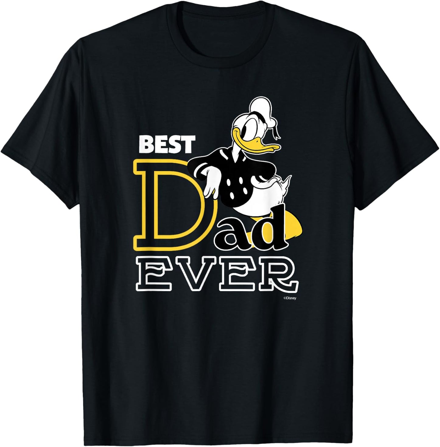 Disney Donald Duck Best Dad Ever Family Trip Father's Day T-Shirt - T-Shirt | Black