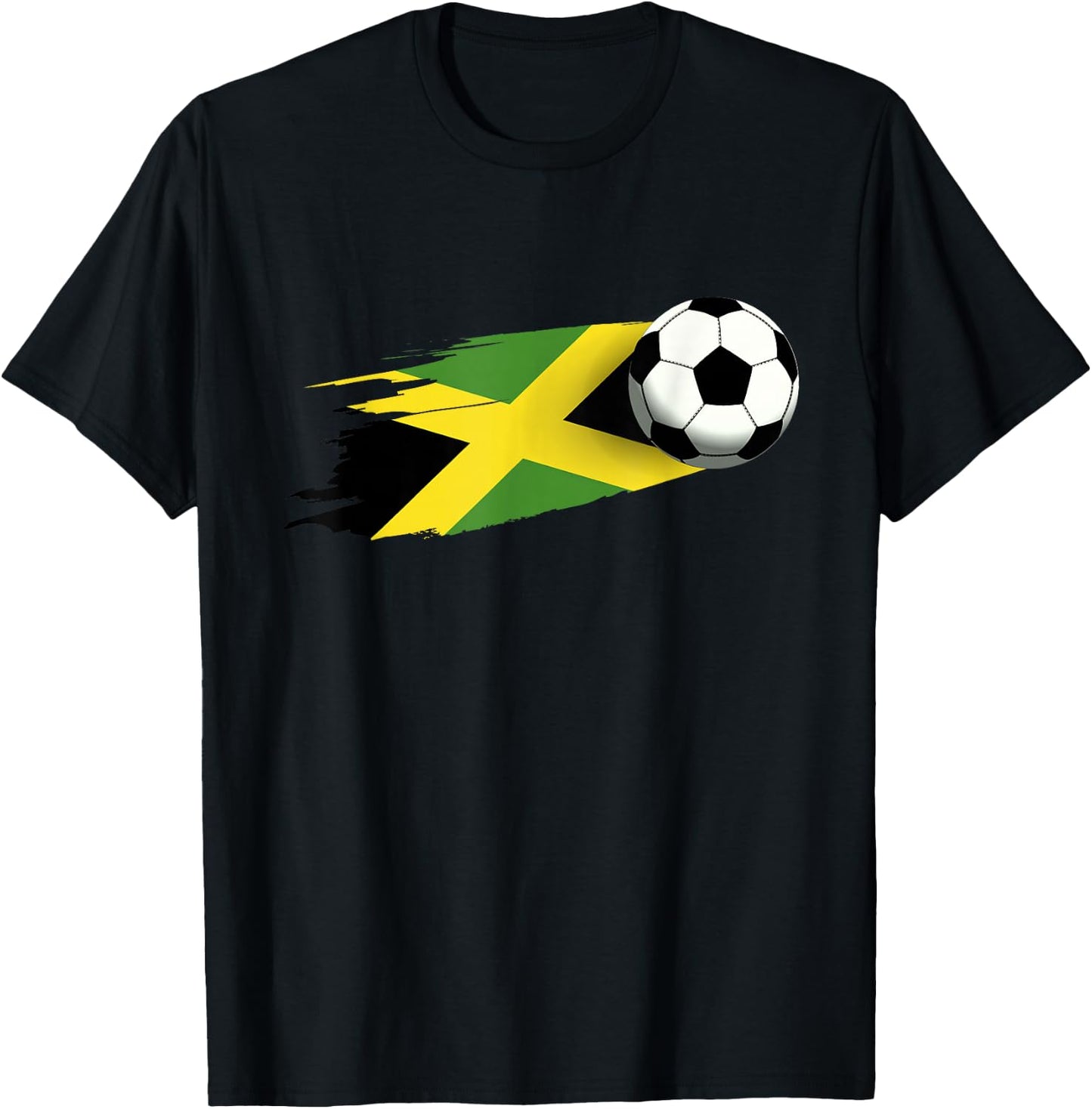 Jamaica Flag Jersey Jamaican Soccer Team Jamaican T-Shirt - T-Shirt | Black