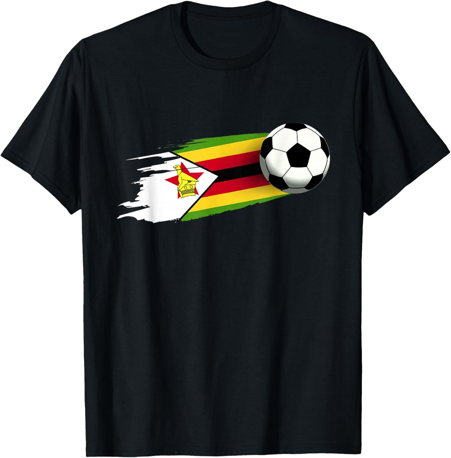 Zimbabwe Flag Jersey Zimbabwe Soccer Team Zimbabwe T-Shirt - T-Shirt | Black
