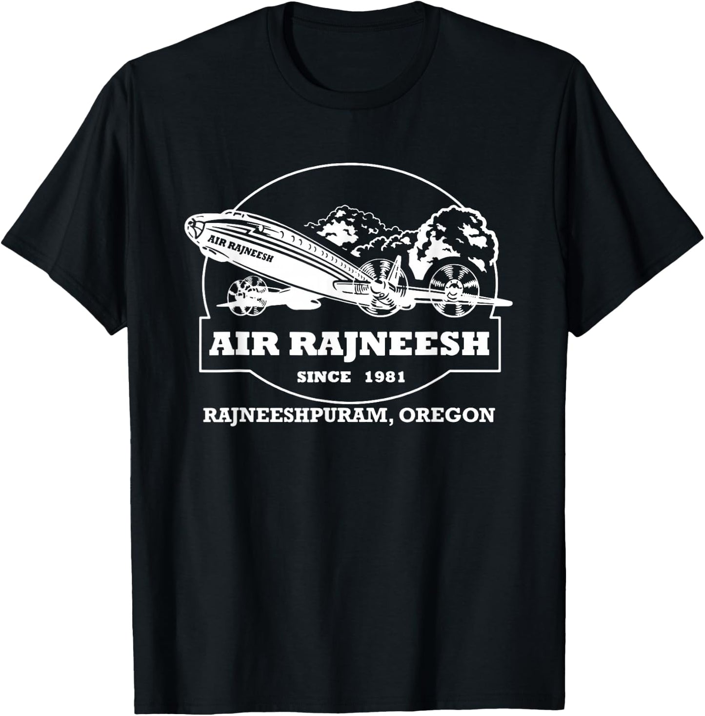 Air Rajneesh | Bhagwan Osho Shree Rajneesh T-Shirt - T-Shirt | Black
