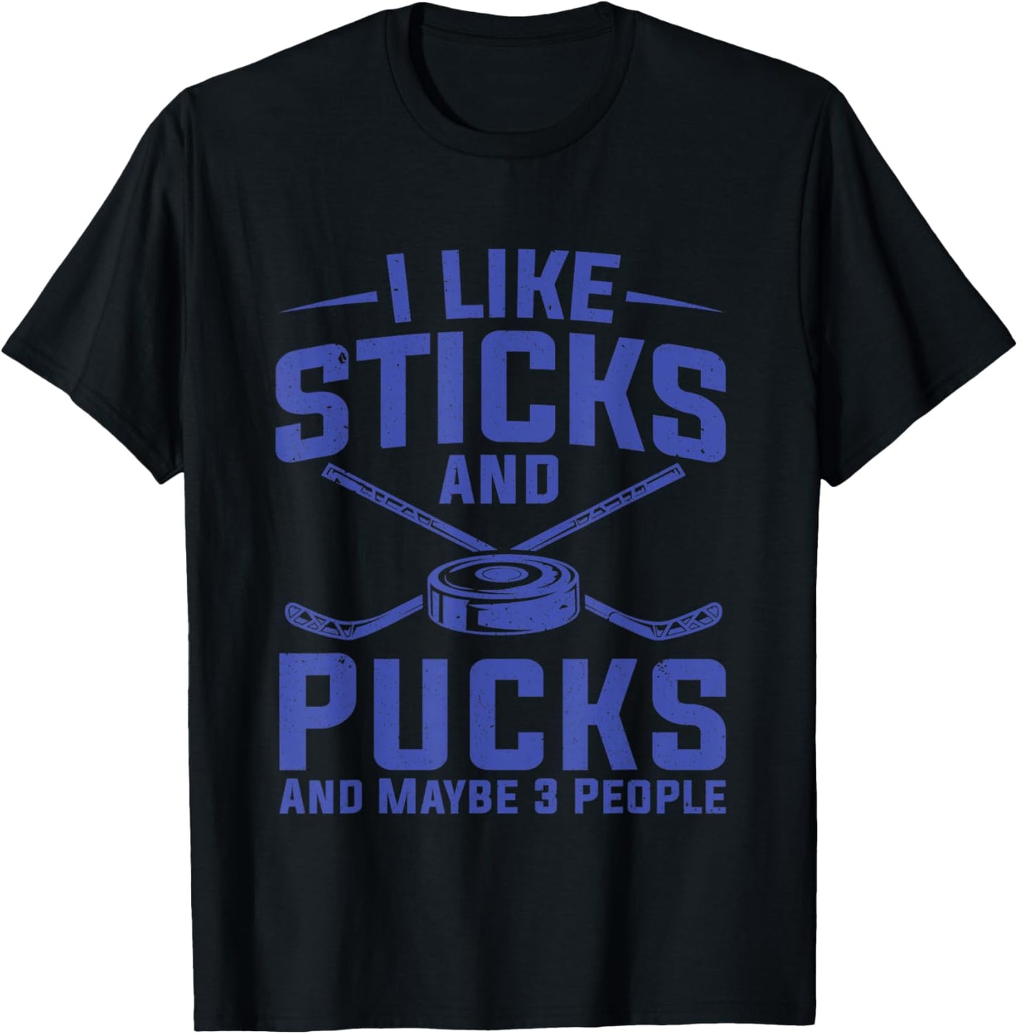 Hockey Shirt Women I Like Sticks Ice Hockey Player T-Shirt - T-Shirt | Black