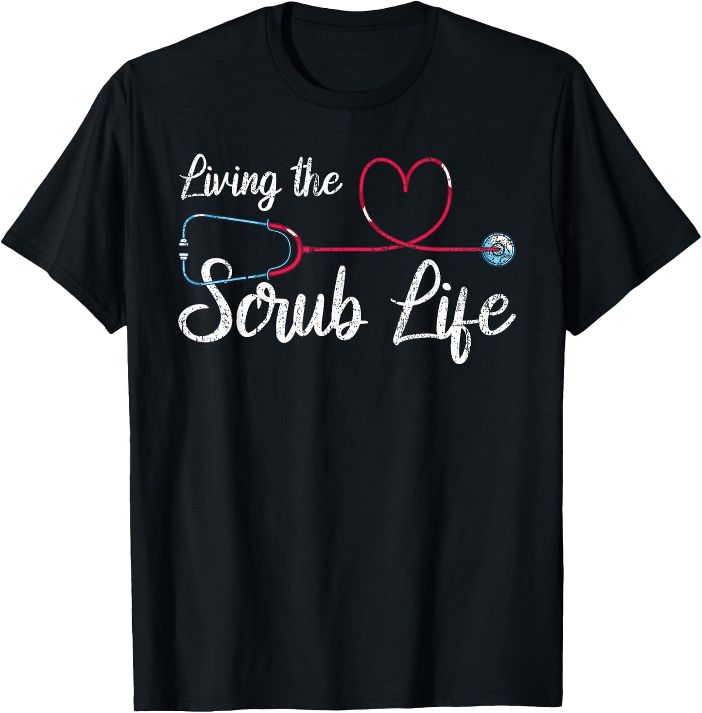 Ich lebe das Krankenschwester Leben Stethoscope Nursing T-Shirt - T-Shirt | Black