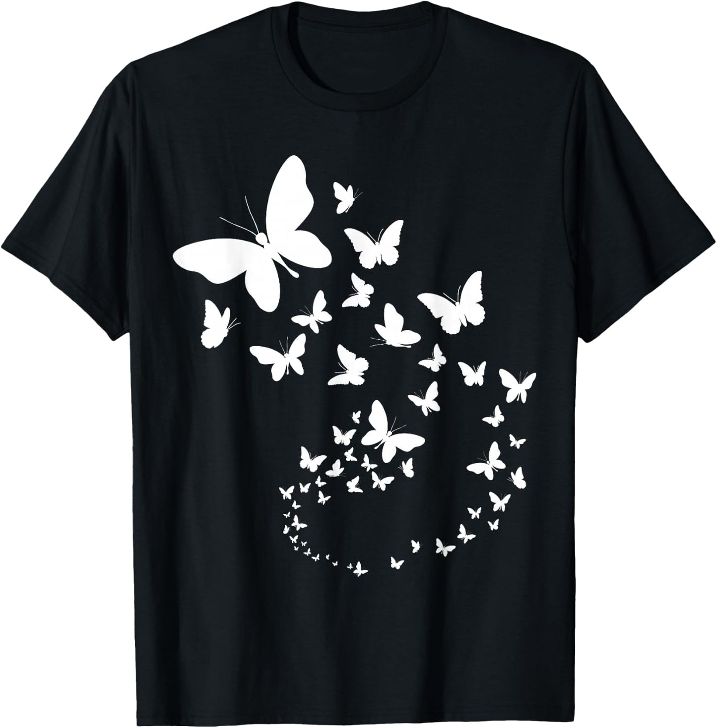Butterfly Theme T-Shirt - T-Shirt | Black