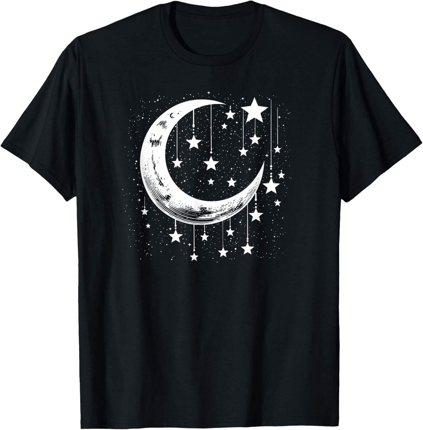Galaxy Night Sky Moon Lunar Stars Love T-Shirt - T-Shirt | Black