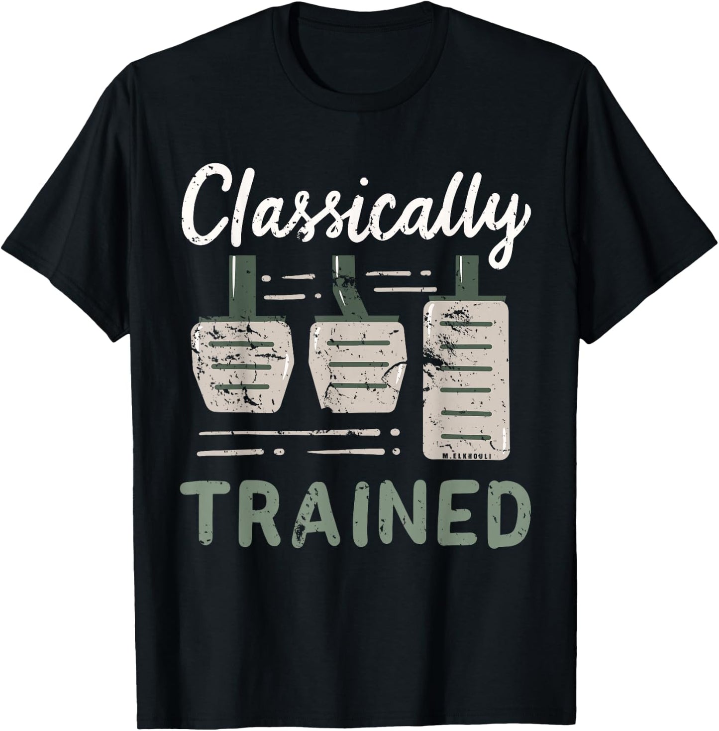 Three Pedals Classically Trained Manual Transmission Racing T-Shirt - T-Shirt | Black