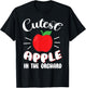 Funny Cutest Apple In The Orchard Apple Picking Kids T-Shirt - T-Shirt | Black