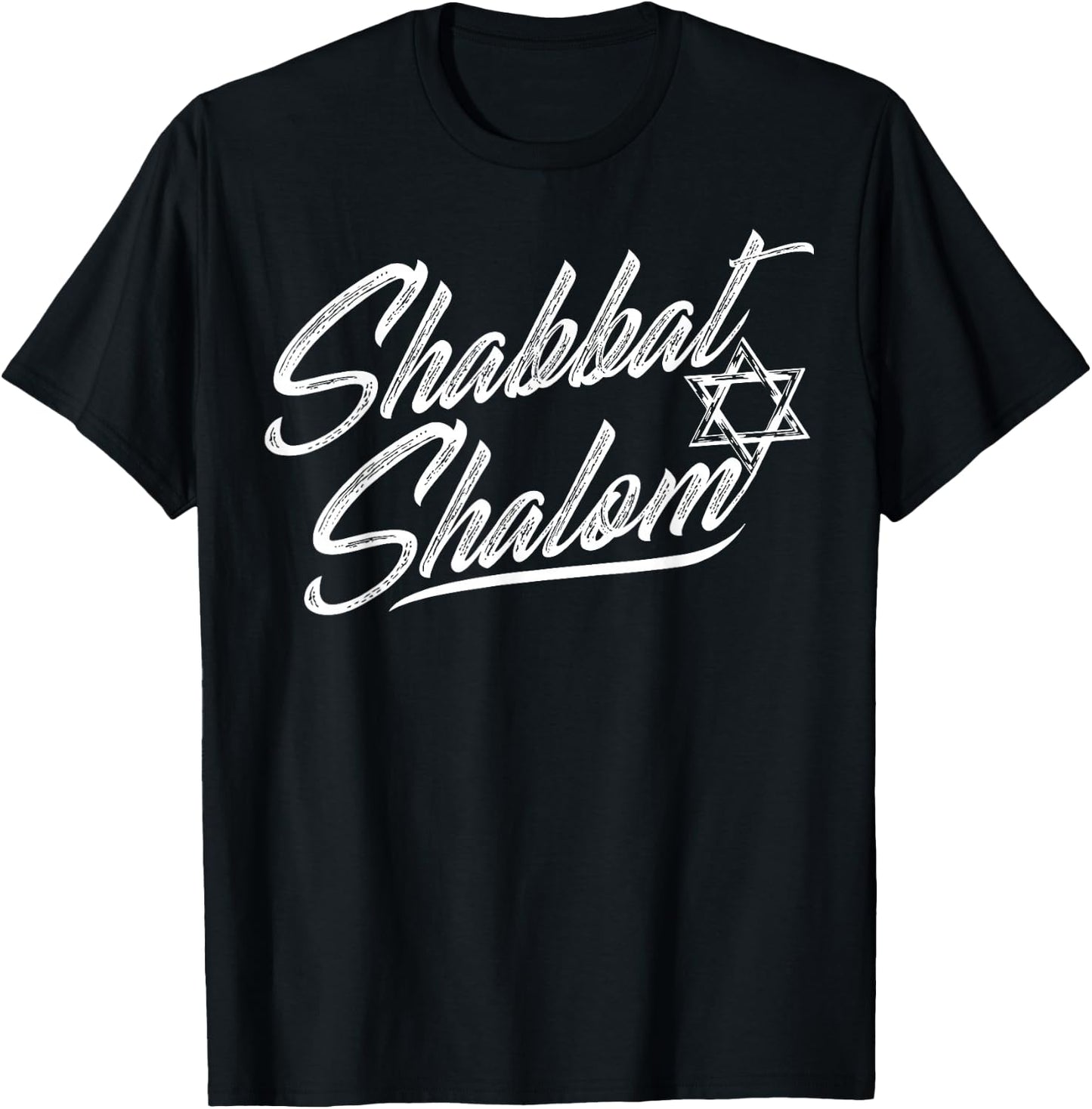 Shabbat Shalom Jewish Rest Hebrew Israelite Israel T-Shirt - T-Shirt | Black