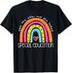 Special Education See The Able Not Label Rainbow Teacher Men Women Girls Kids T-Shirt - T-Shirt | Black