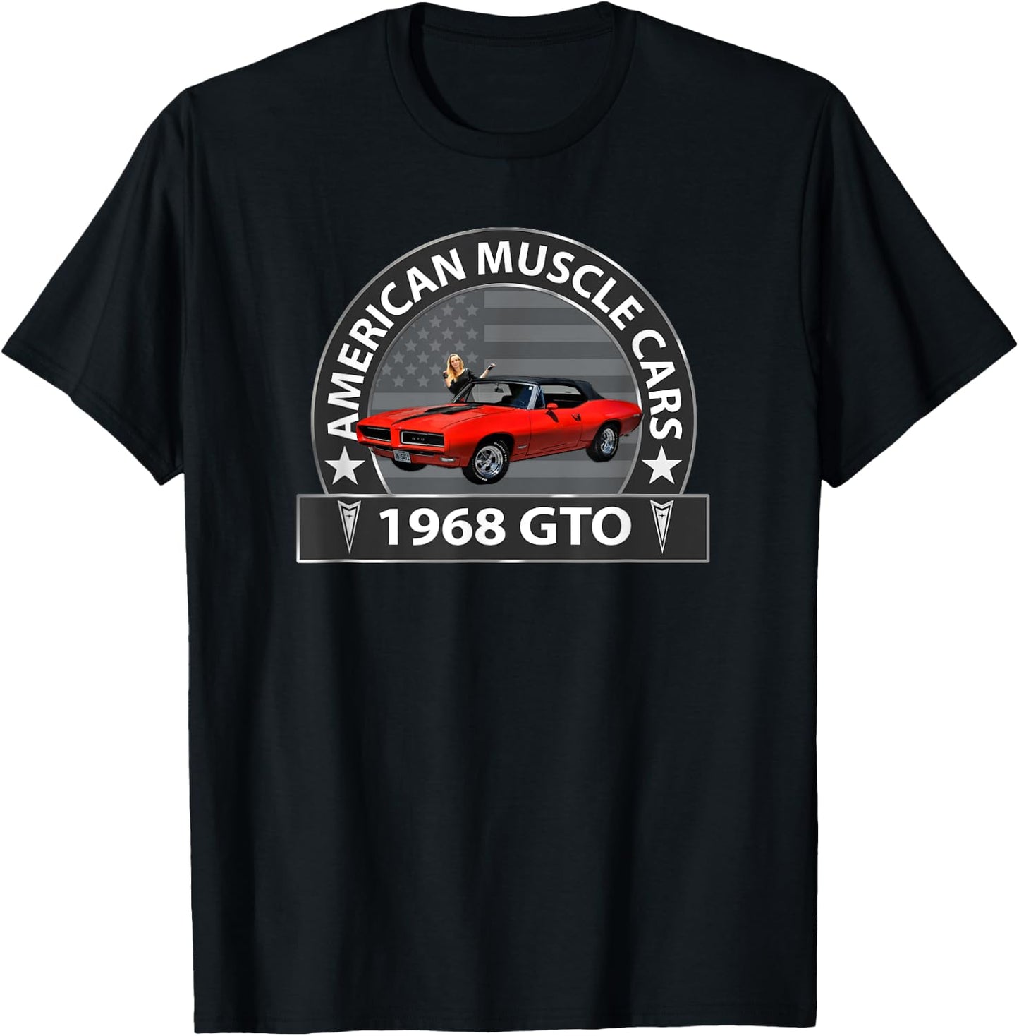 Muscle Cars,1968 Gto, Vintage Cars, Classic Cars, 1960's T-Shirt - T-Shirt | Black