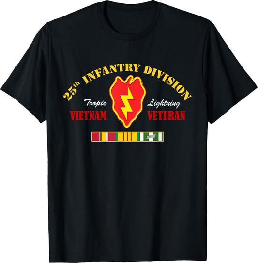 25th Infantry Division Vietnam Veteran T-Shirt - T-Shirt | Black