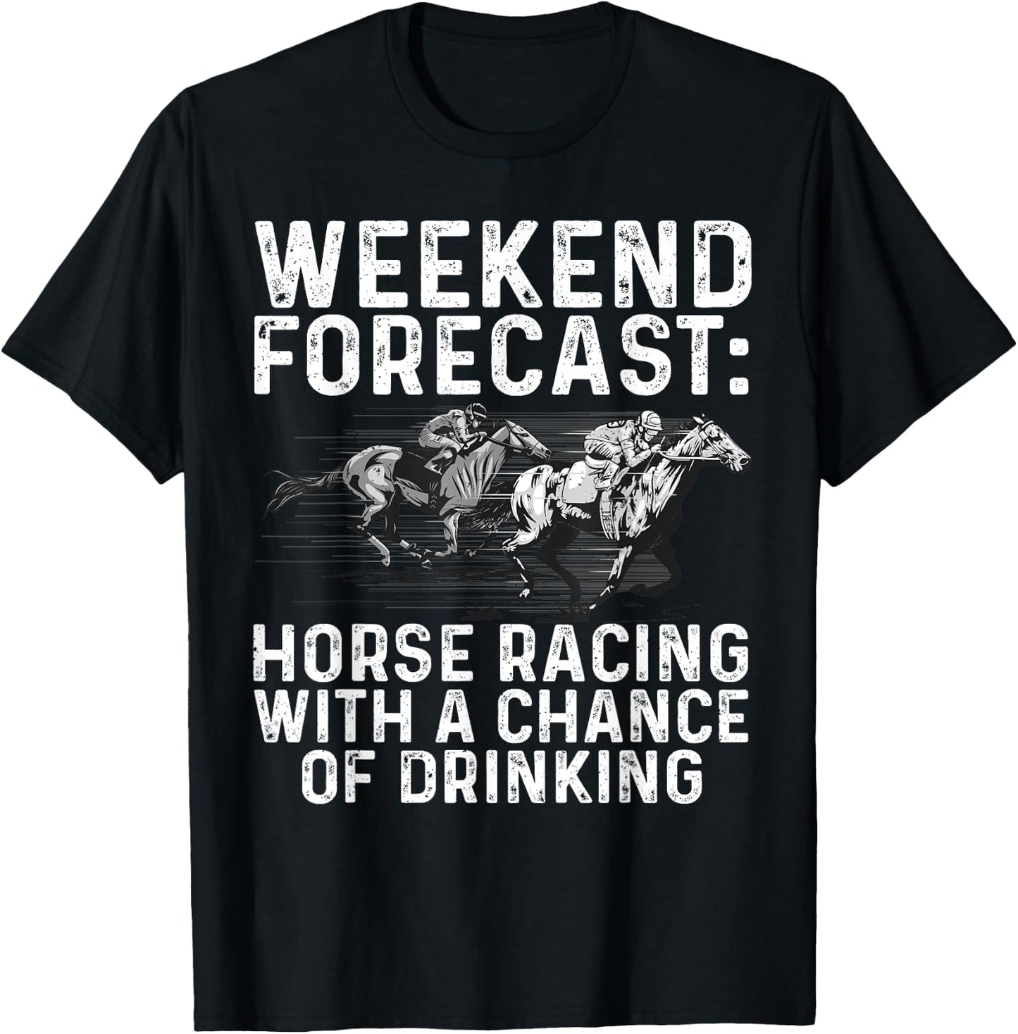 Cool Horse Racing Design Women Derby Horse Racing T-Shirt - T-Shirt | Black