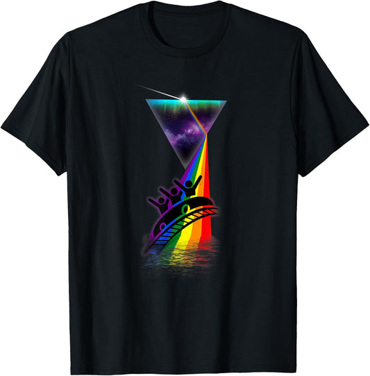 Vintage Retro Prism Roller Coaster T-Shirt - T-Shirt | Black
