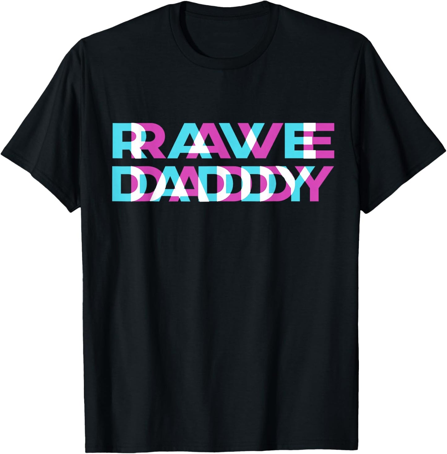 Rave EDM Daddy Music Festival Father Optical Trippy Illusion T-Shirt - T-Shirt | Black